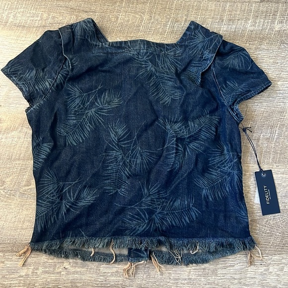 NWT Fidelity Denim Corey Crop Tropical Drifter Size Small - Picture 1 of 5